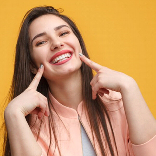 lady shows off pretty smile